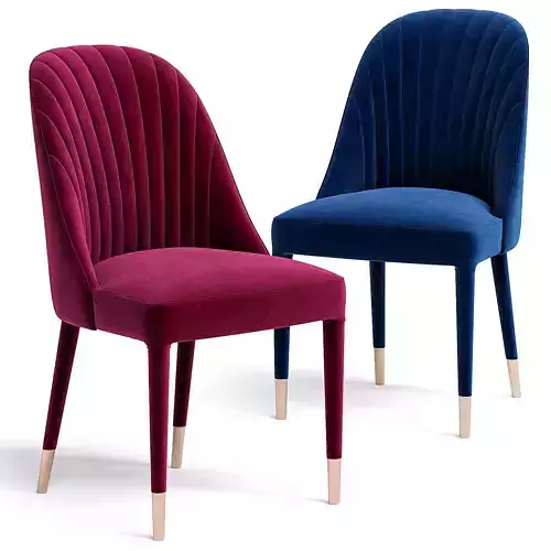 KRZESLO GIVE ME MORE VELVET CHAIR CZERWONE Low-poly 3D model