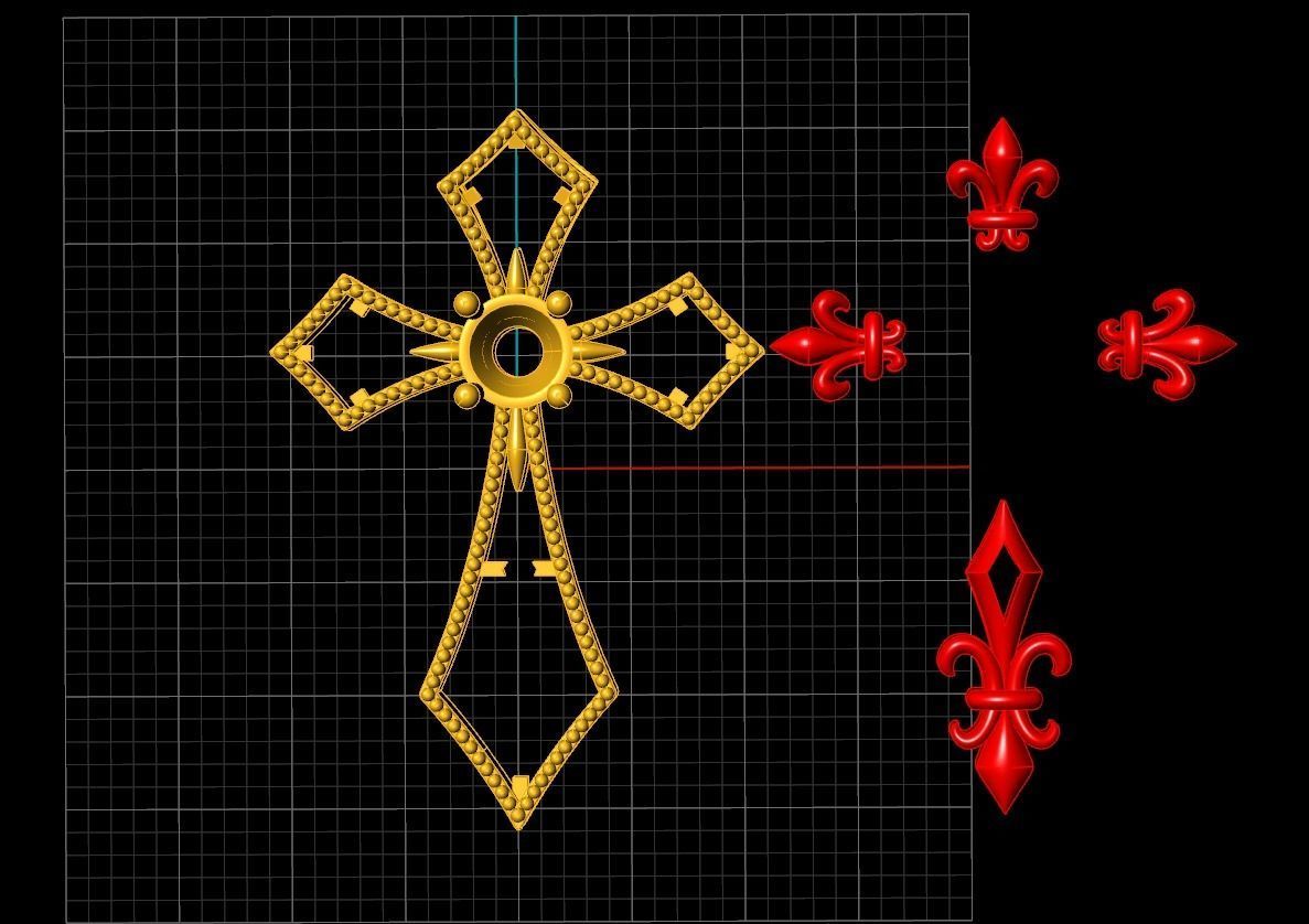 Stunning Cross Pendant 3D print model_2