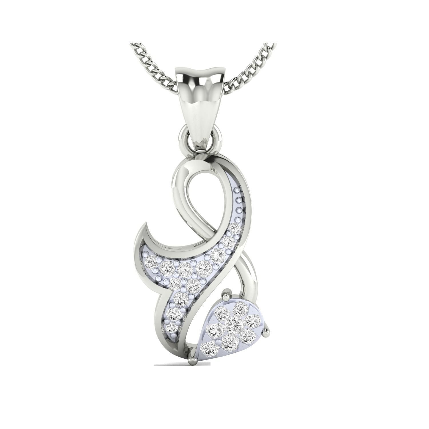 Women Pendant STL OBJ FBX Renders Details 3D print model_3