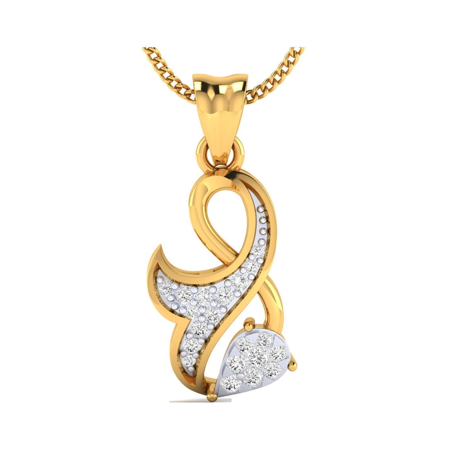 Women Pendant STL OBJ FBX Renders Details 3D print model_13