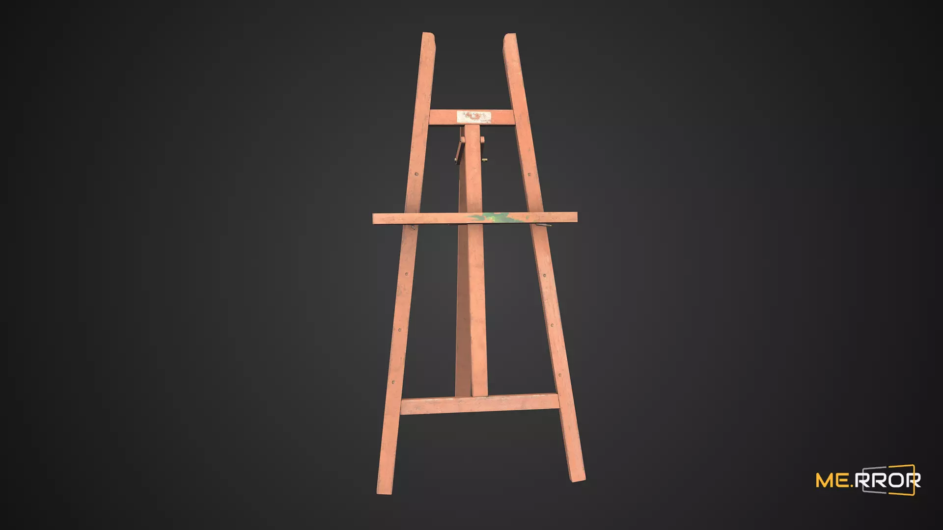 Game Ready Wooden Easel Low-poly 3D model