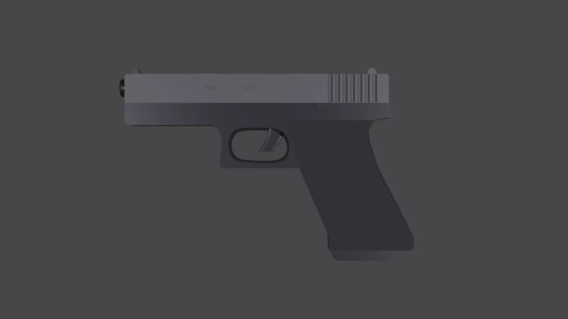 Glock17 Low-poly 3D model_0