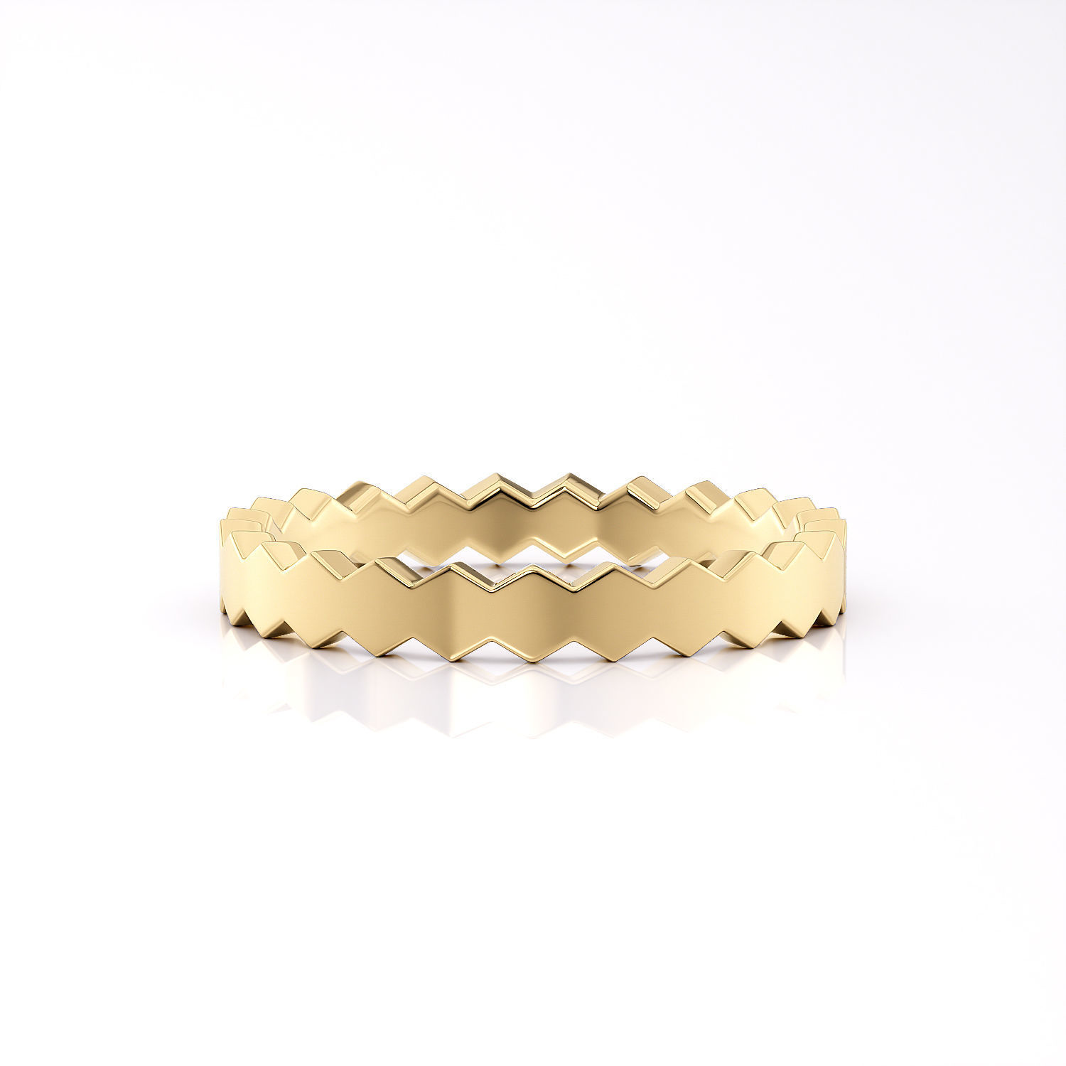 Honeycombs ring band R 0324 printable 3d model 3D print model_8