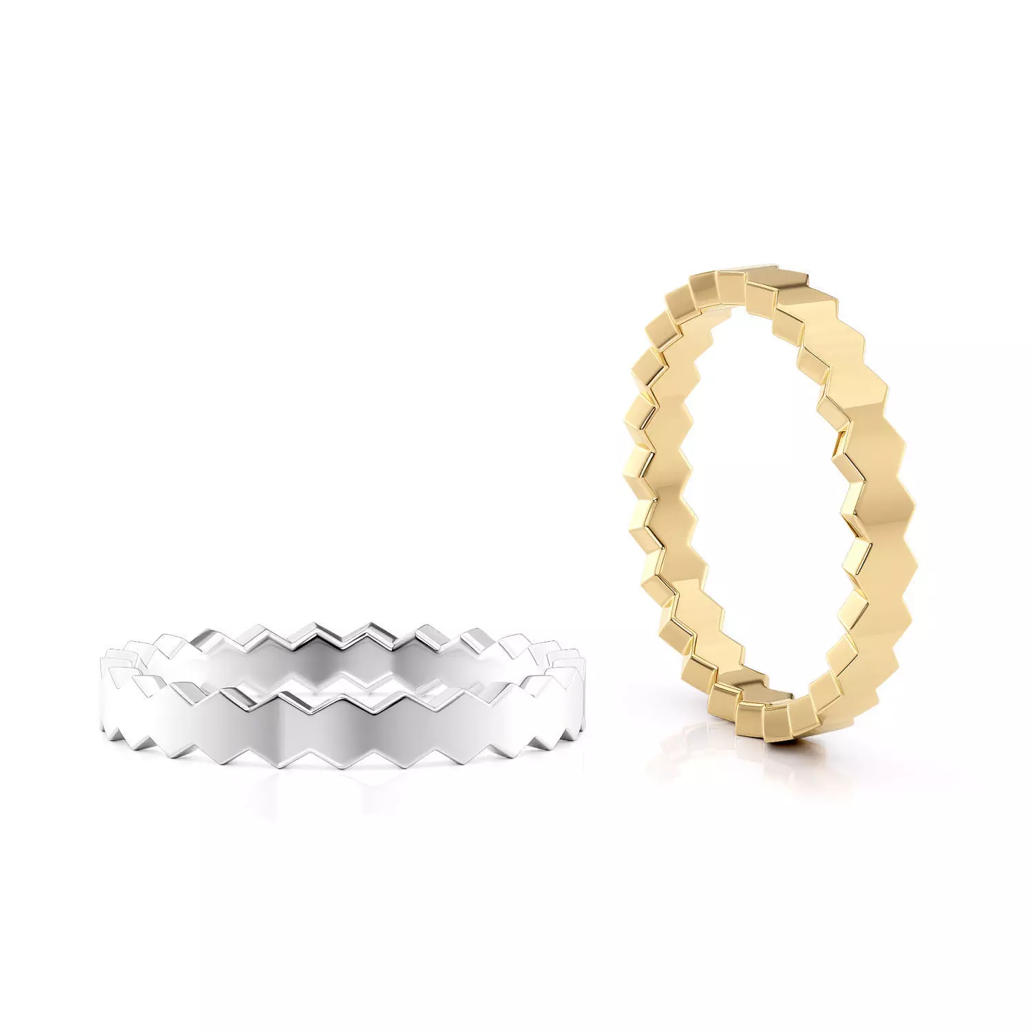 Honeycombs ring band R 0324 printable 3d model 3D print model_0