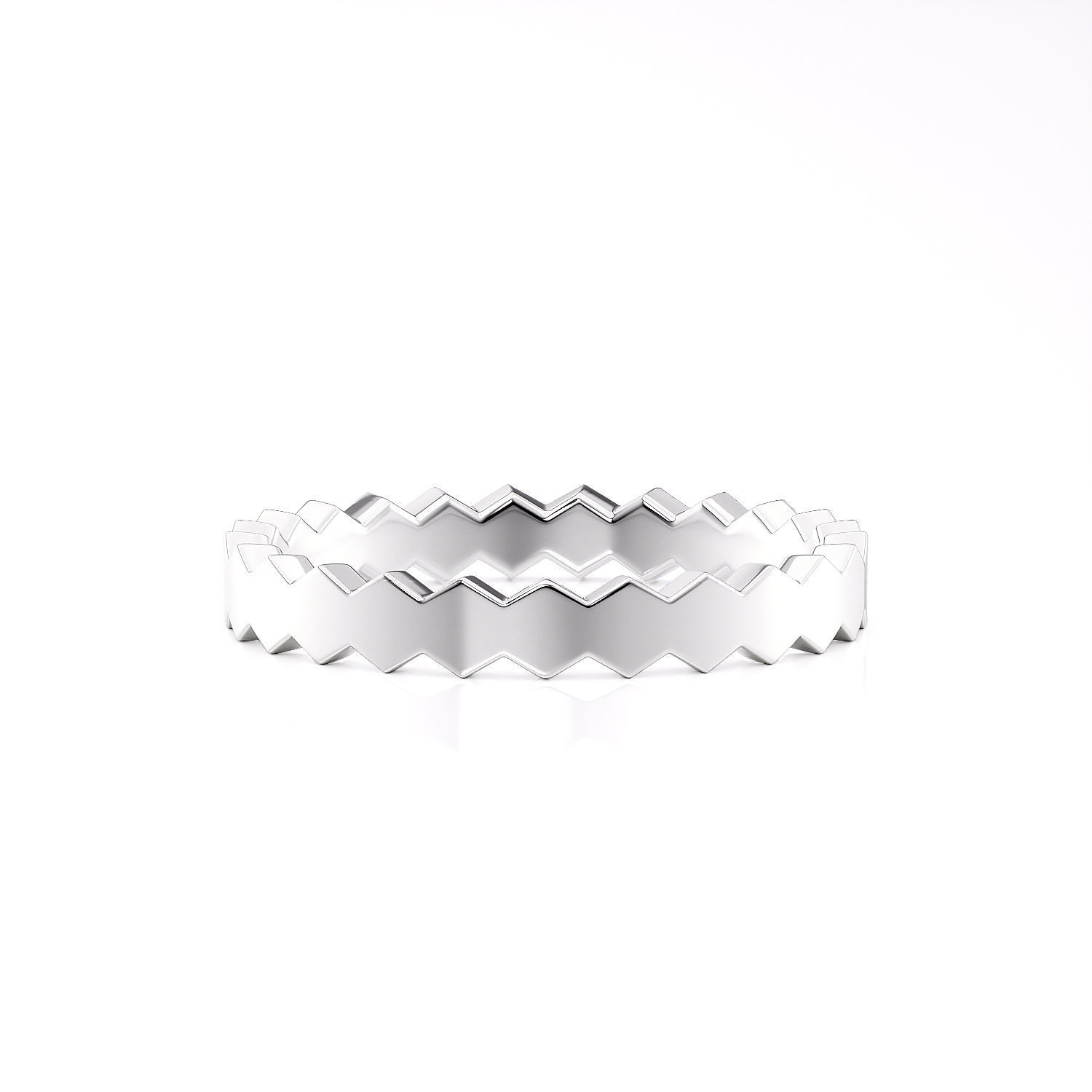 Honeycombs ring band R 0324 printable 3d model 3D print model_5