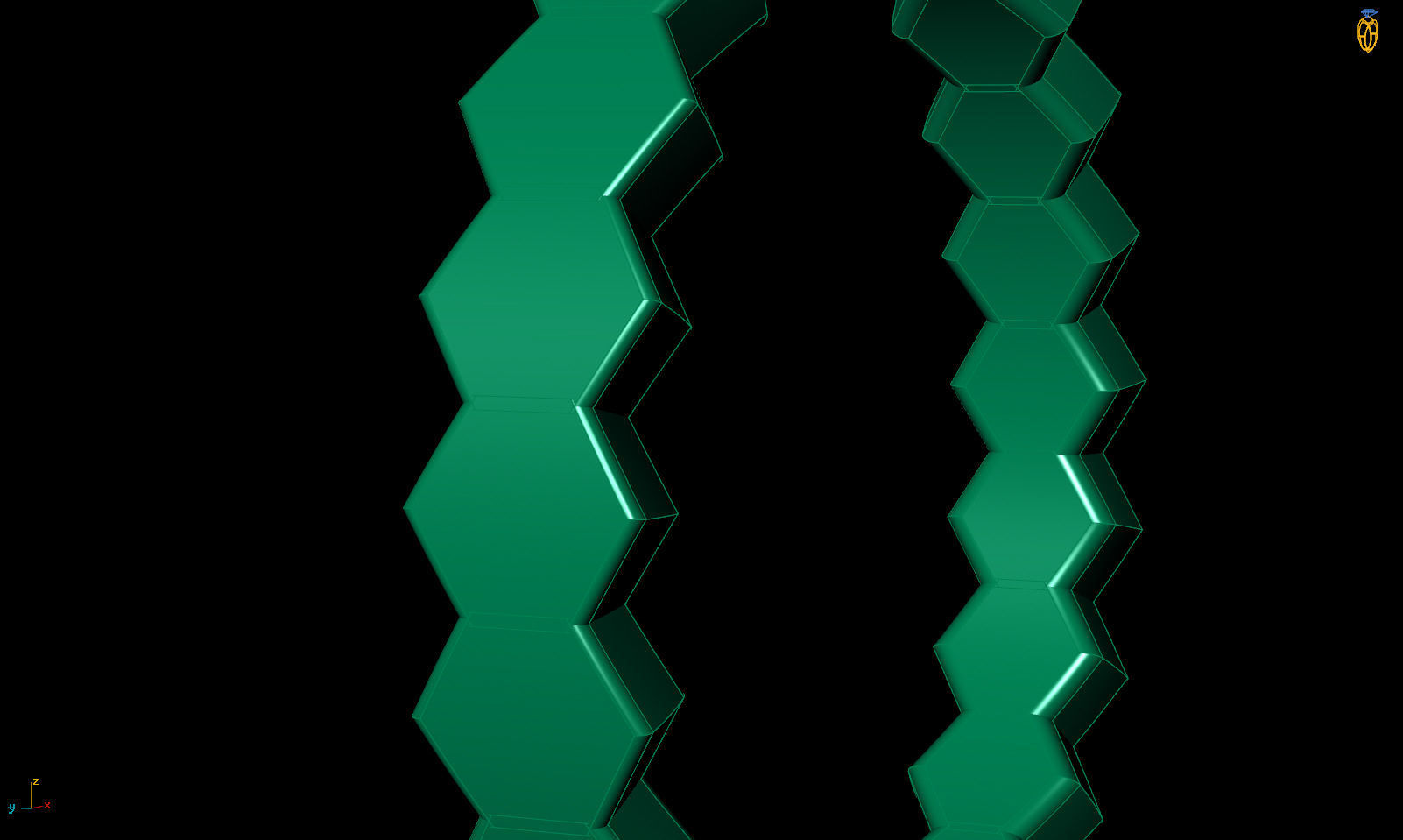 Honeycombs ring band R 0324 printable 3d model 3D print model_13