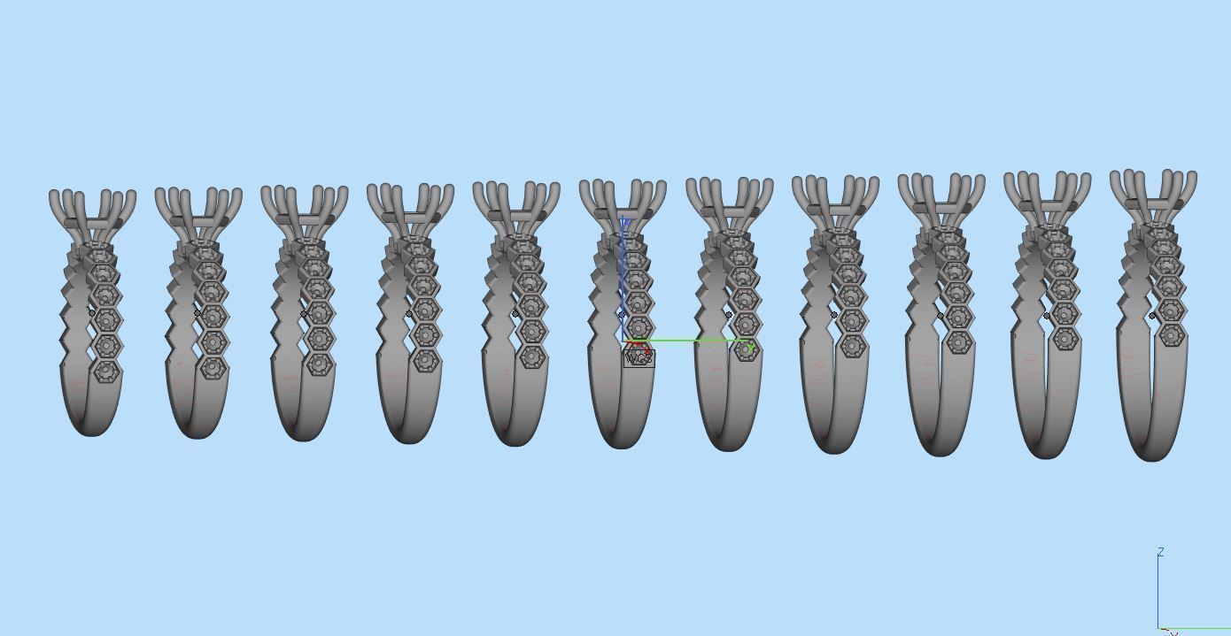 Honeycombs Engagement ring R 0325 printable 3d model 3D print model_20