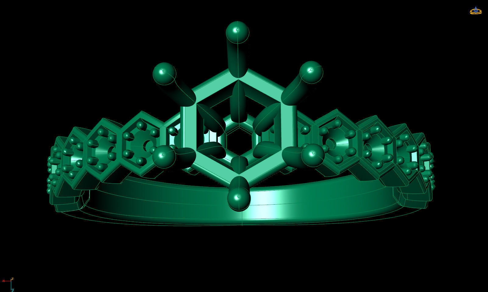 Honeycombs Engagement ring R 0325 printable 3d model 3D print model_16