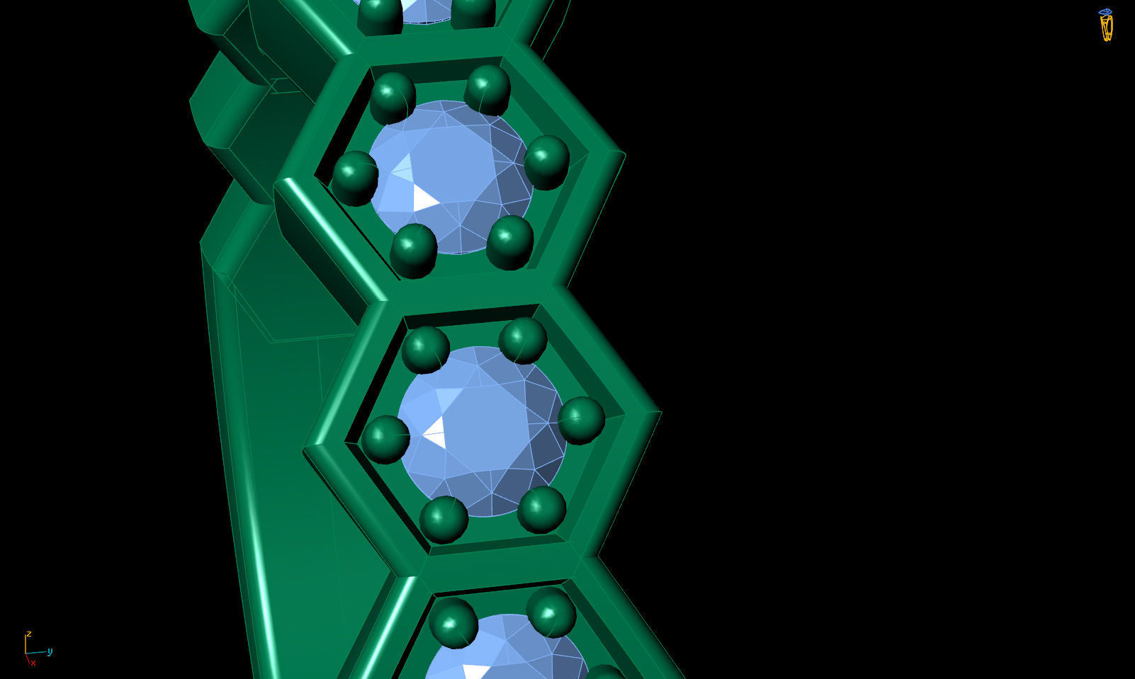 Honeycombs Engagement ring R 0325 printable 3d model 3D print model_14