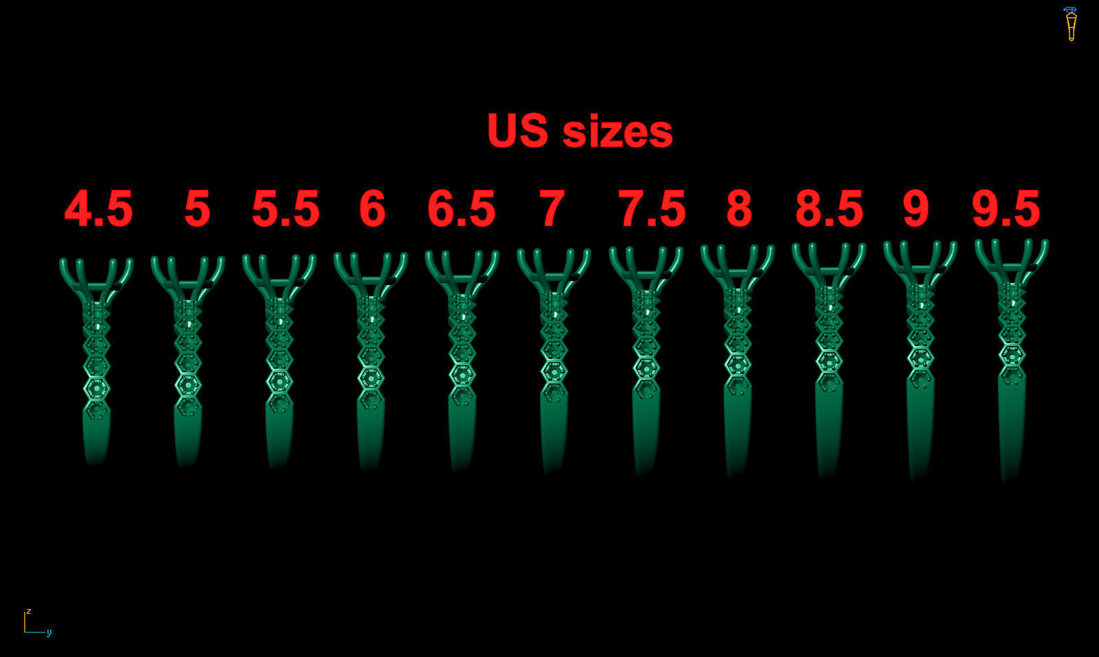 Honeycombs Engagement ring R 0325 printable 3d model 3D print model_19