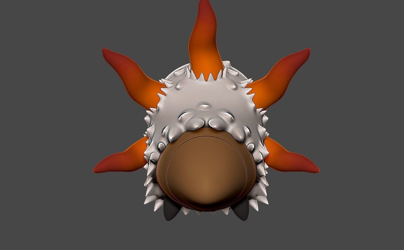 Pokemon larvesta 3D print model_9