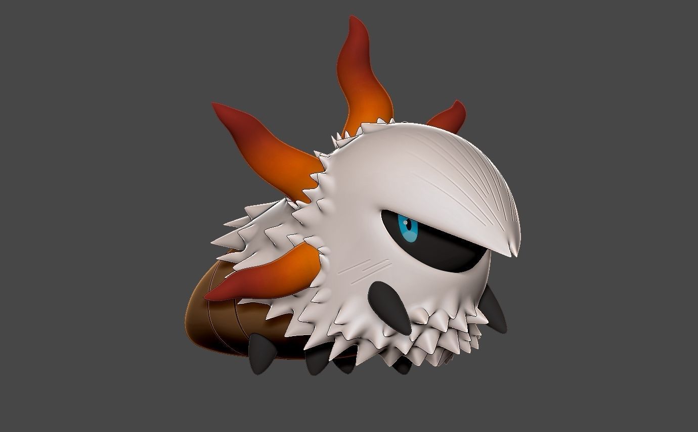 Pokemon larvesta 3D print model_1