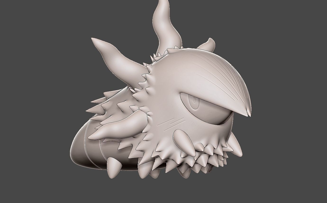 Pokemon larvesta 3D print model_2