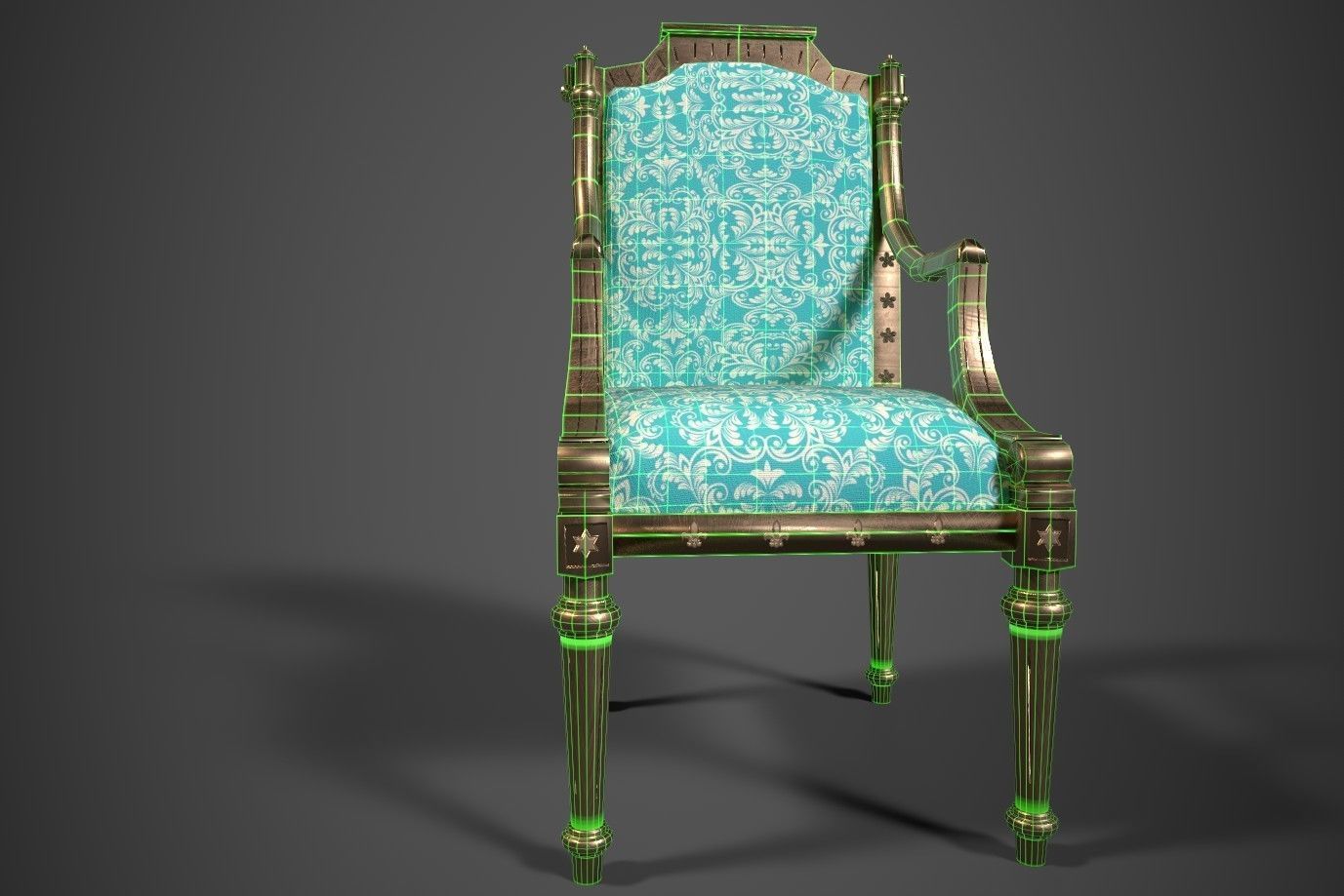 Royal Chair 3d Model 3D model_2