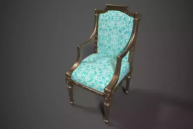 Royal Chair 3d Model 3D model