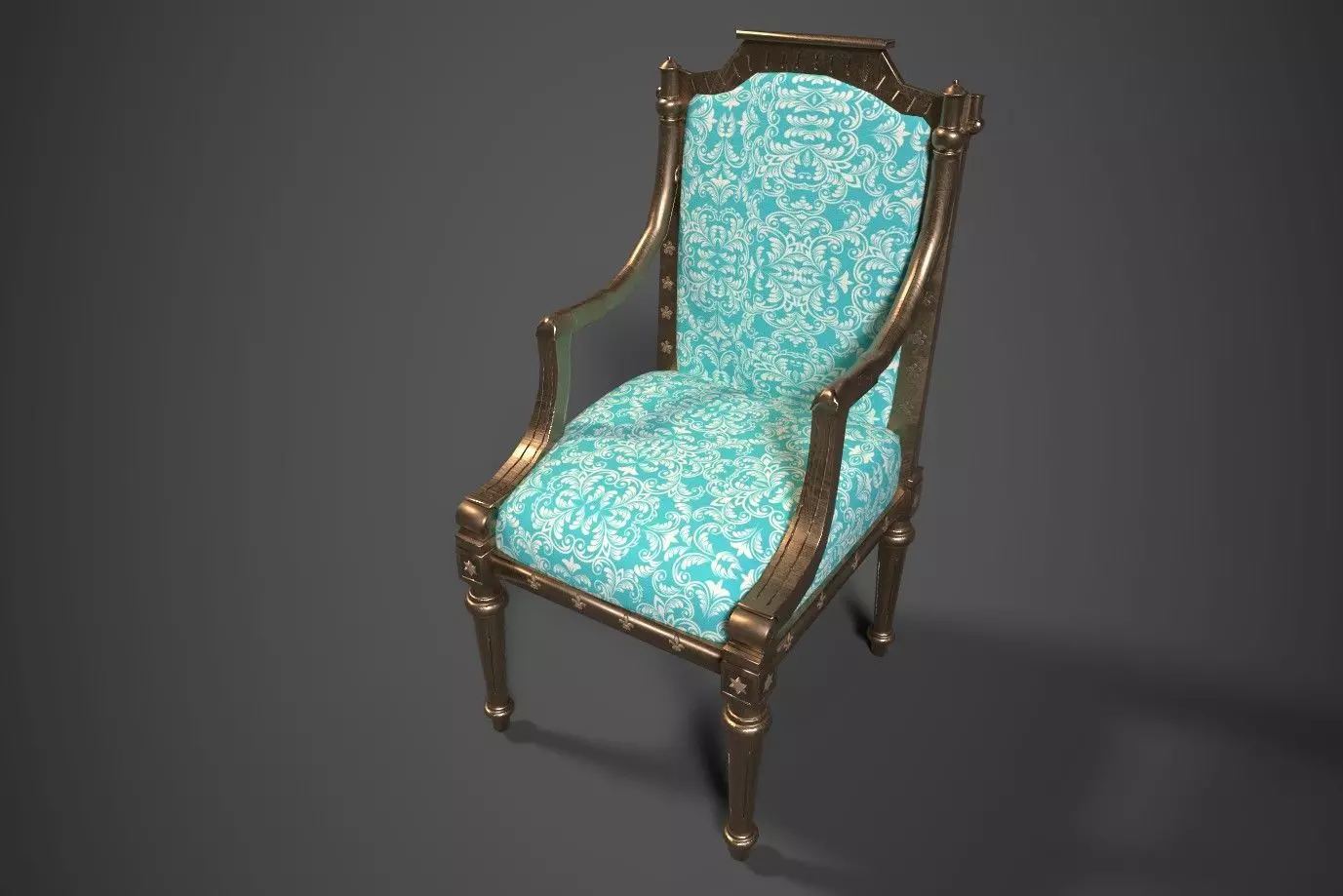 Royal Chair 3d Model 3D model_0
