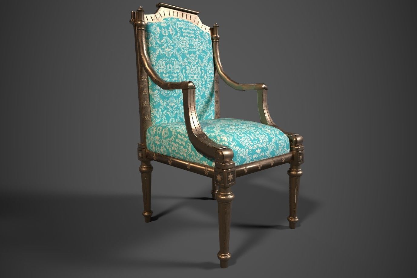 Royal Chair 3d Model 3D model_1