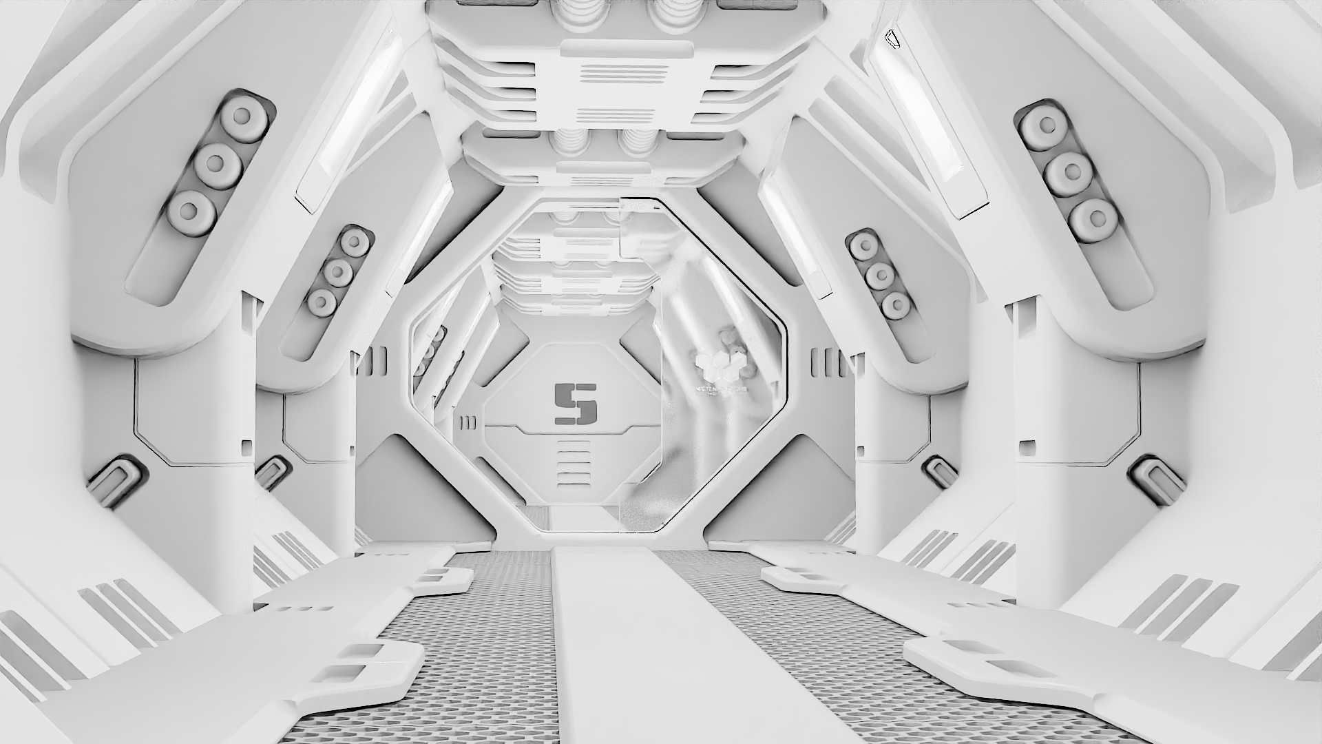 STARSHIP CORRIDOR   3D model_6