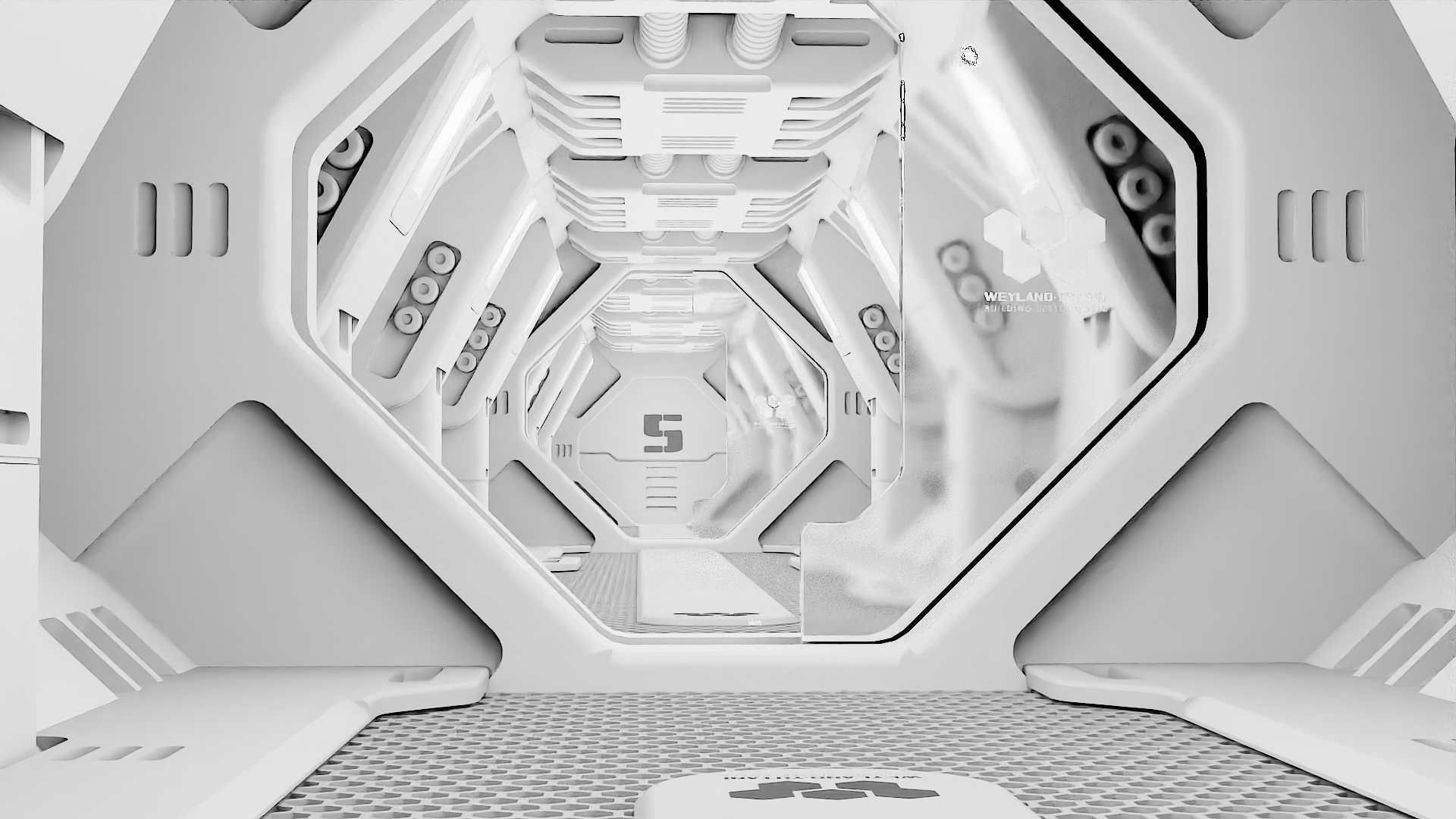 STARSHIP CORRIDOR   3D model_8