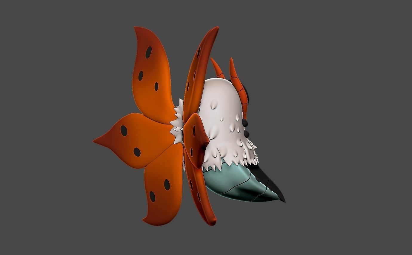 Pokemon volcarona 3D print model_9