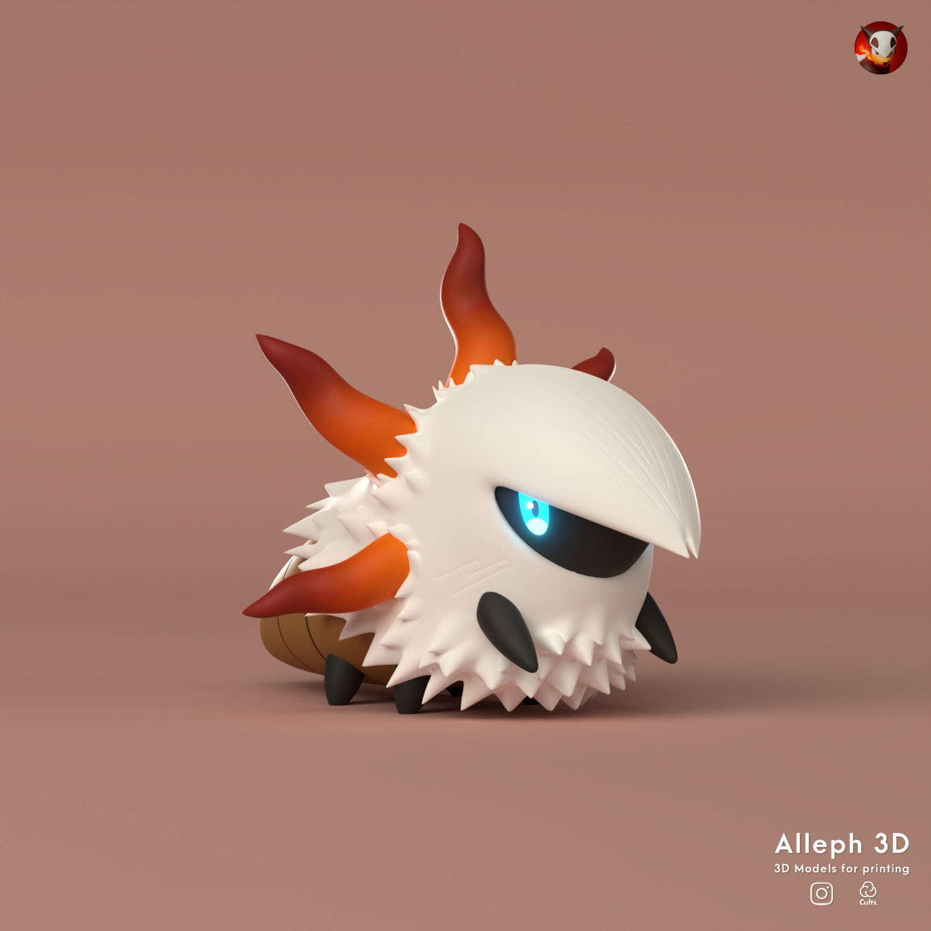 Pokemon larvesta evolution pack 3D print model_1