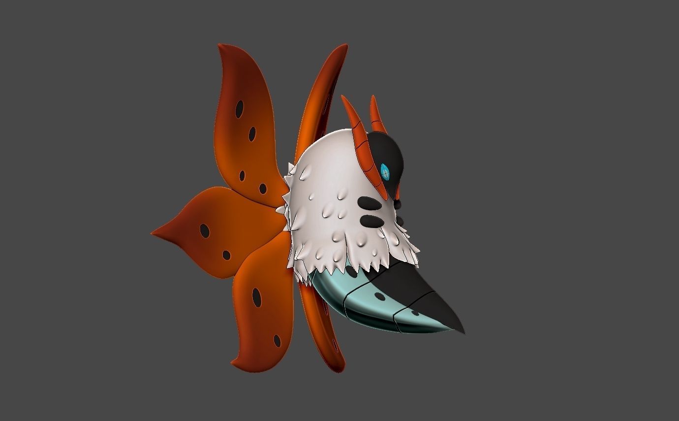 Pokemon larvesta evolution pack 3D print model_11