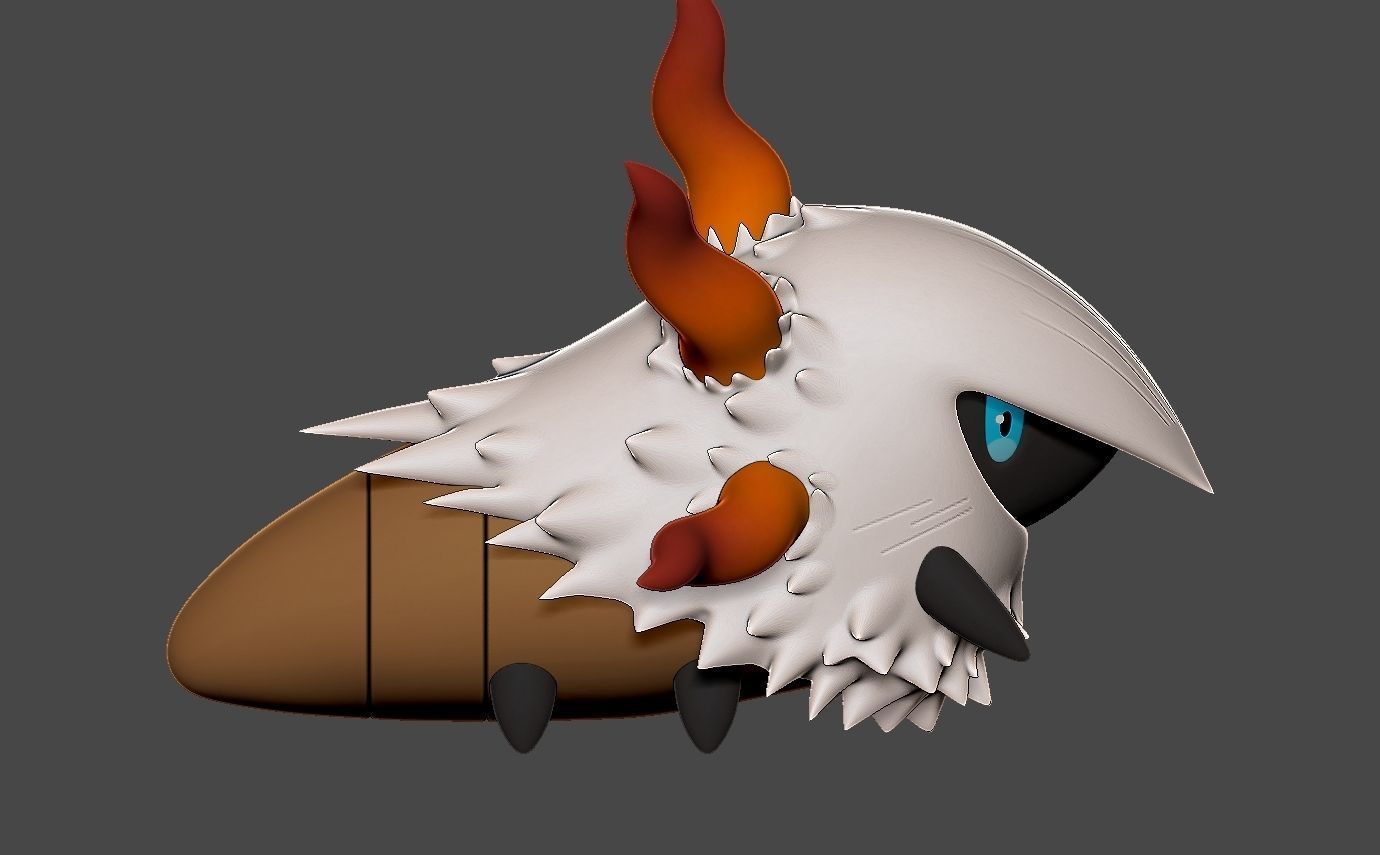 Pokemon larvesta evolution pack 3D print model_12