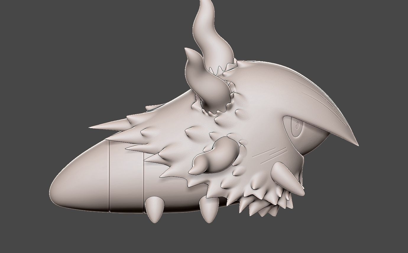 Pokemon larvesta evolution pack 3D print model_14