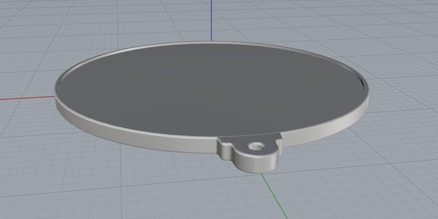 Pendant Round smooth Model 3248 3D print model_3