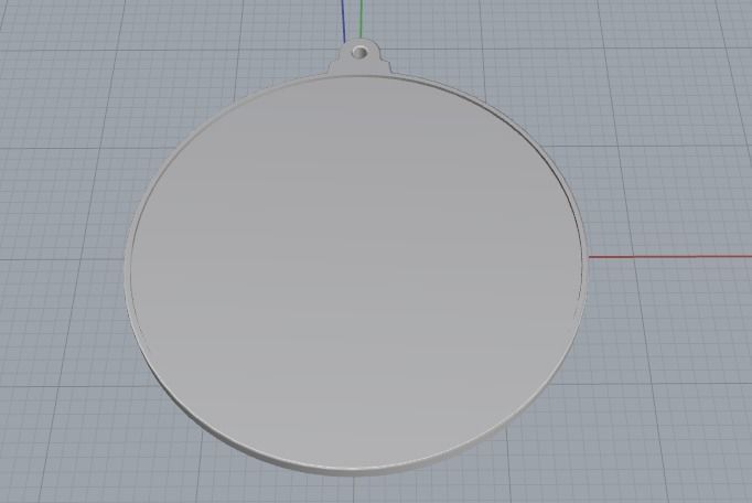 Pendant Round smooth Model 3248 3D print model_2