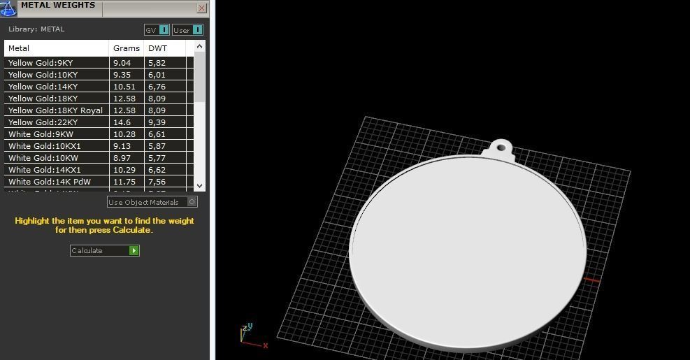 Pendant Round smooth Model 3248 3D print model_8