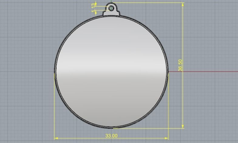 Pendant Round smooth Model 3248 3D print model_6