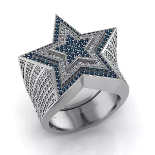 Star ring Model 3239 3D print model_0