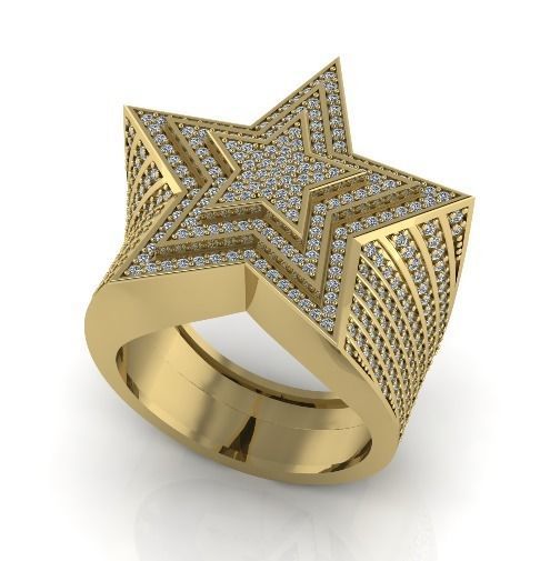 Star ring Model 3239 3D print model_1