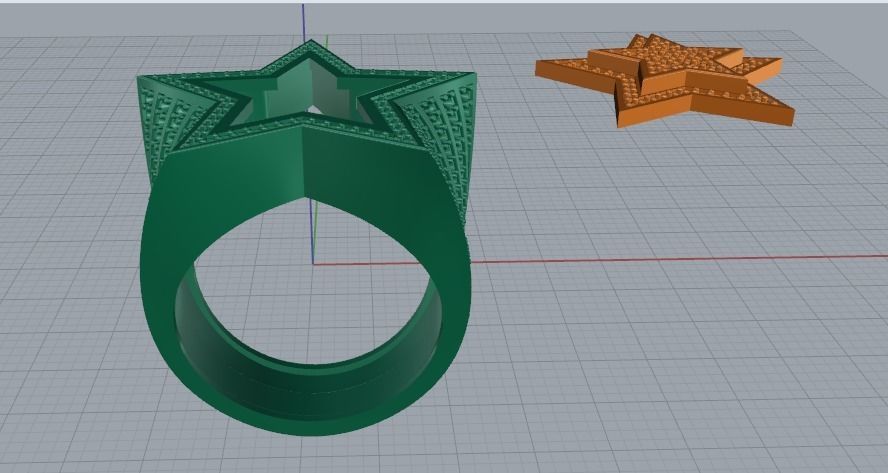 Star ring Model 3239 3D print model_3