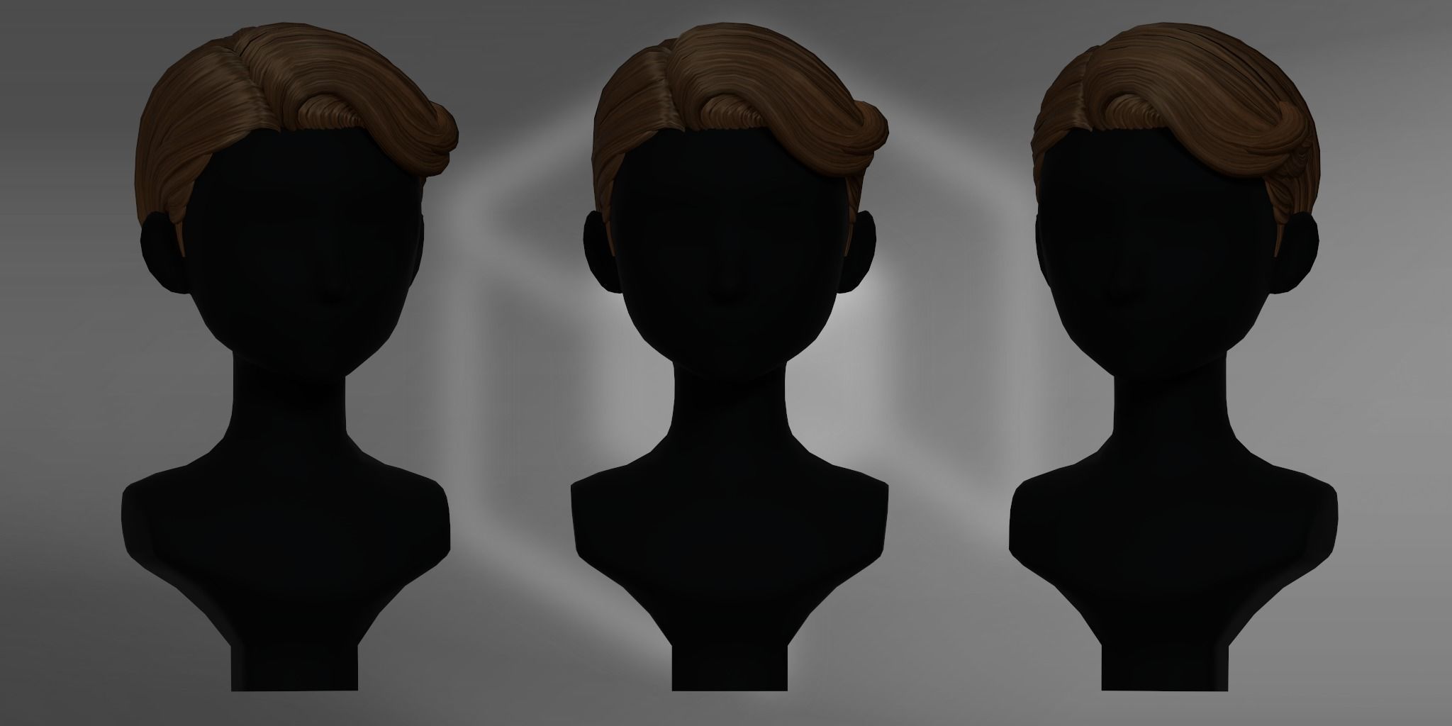 6 Stylized Male Hairstyle v2 3D Model Collection_14