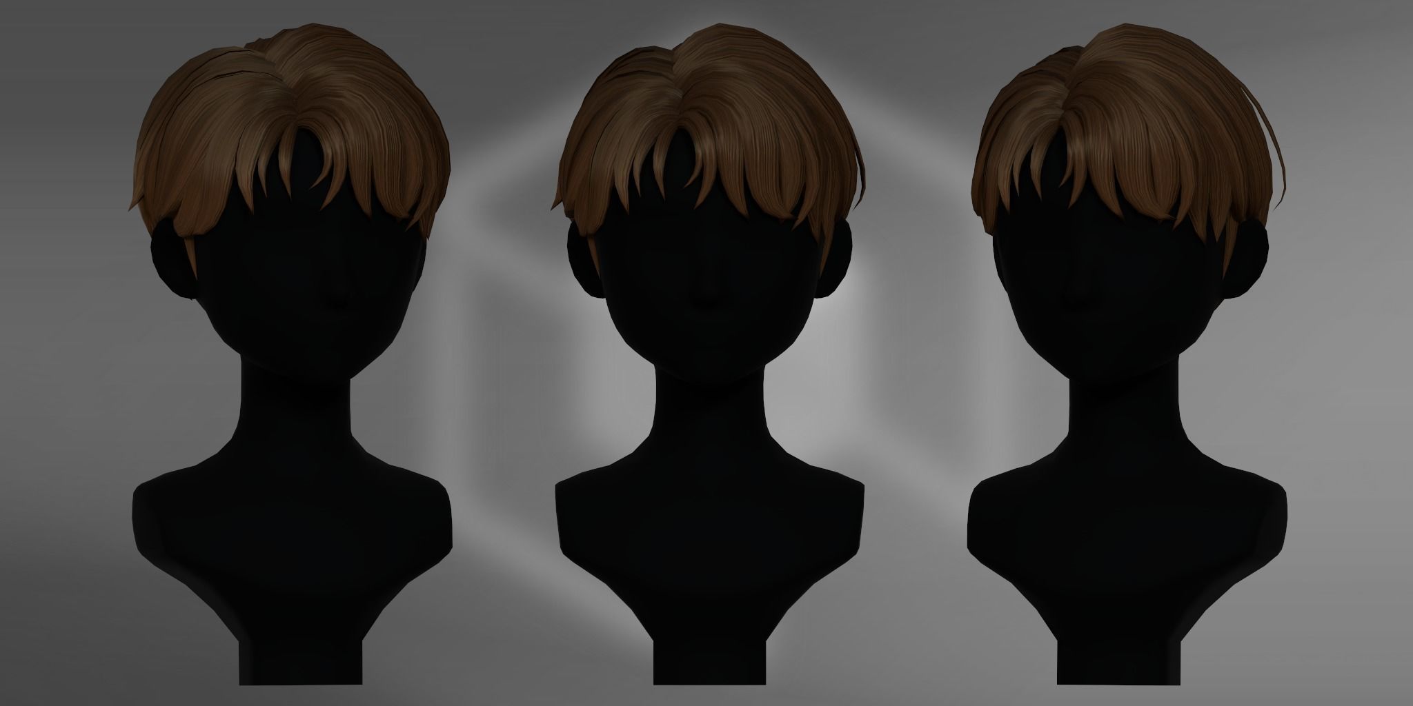 6 Stylized Male Hairstyle v2 3D Model Collection_13