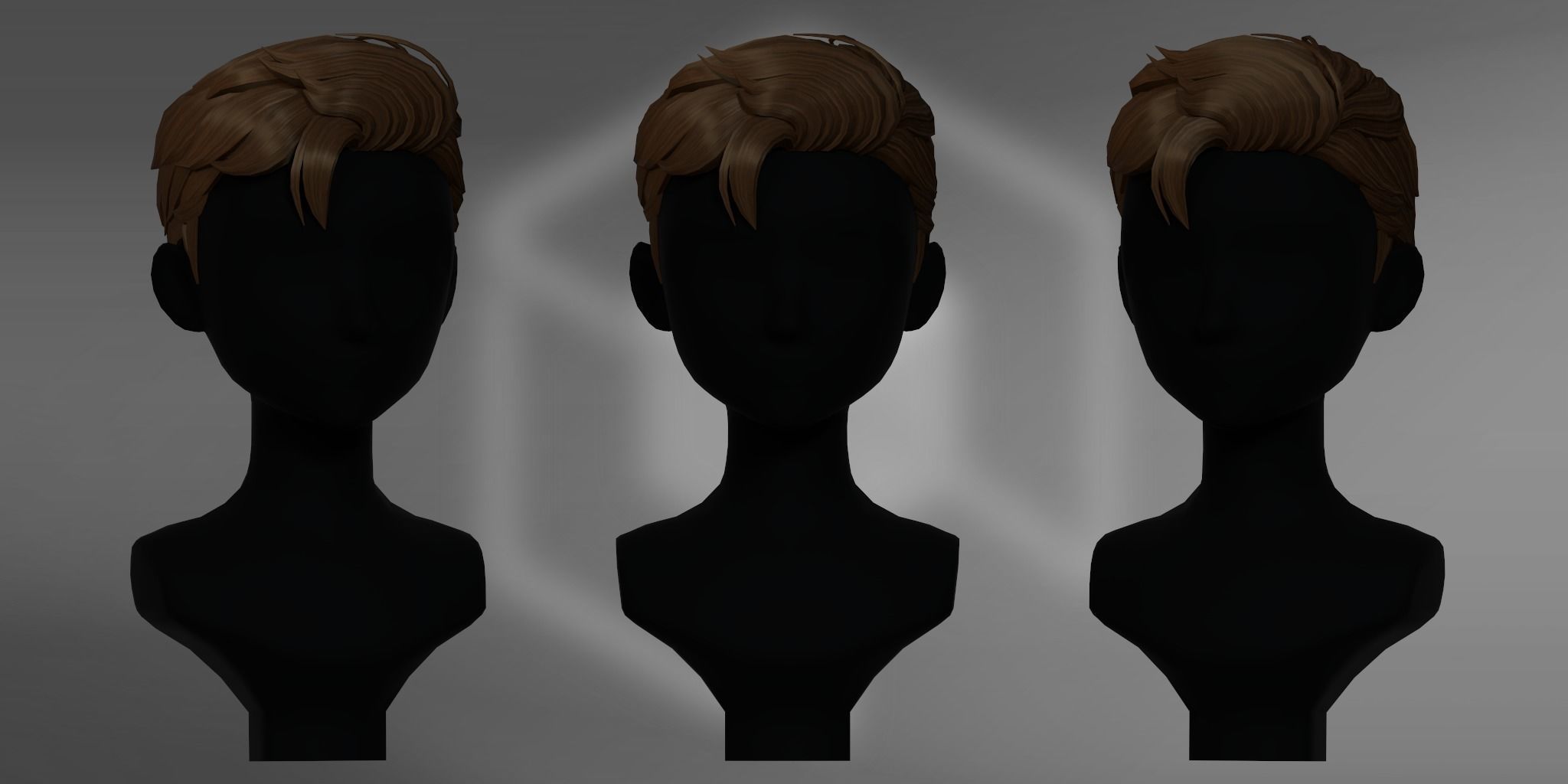 6 Stylized Male Hairstyle v2 3D Model Collection_17