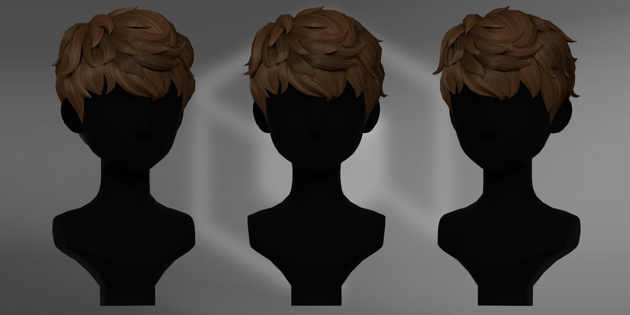 6 Stylized Male Hairstyle v2 3D Model Collection_18