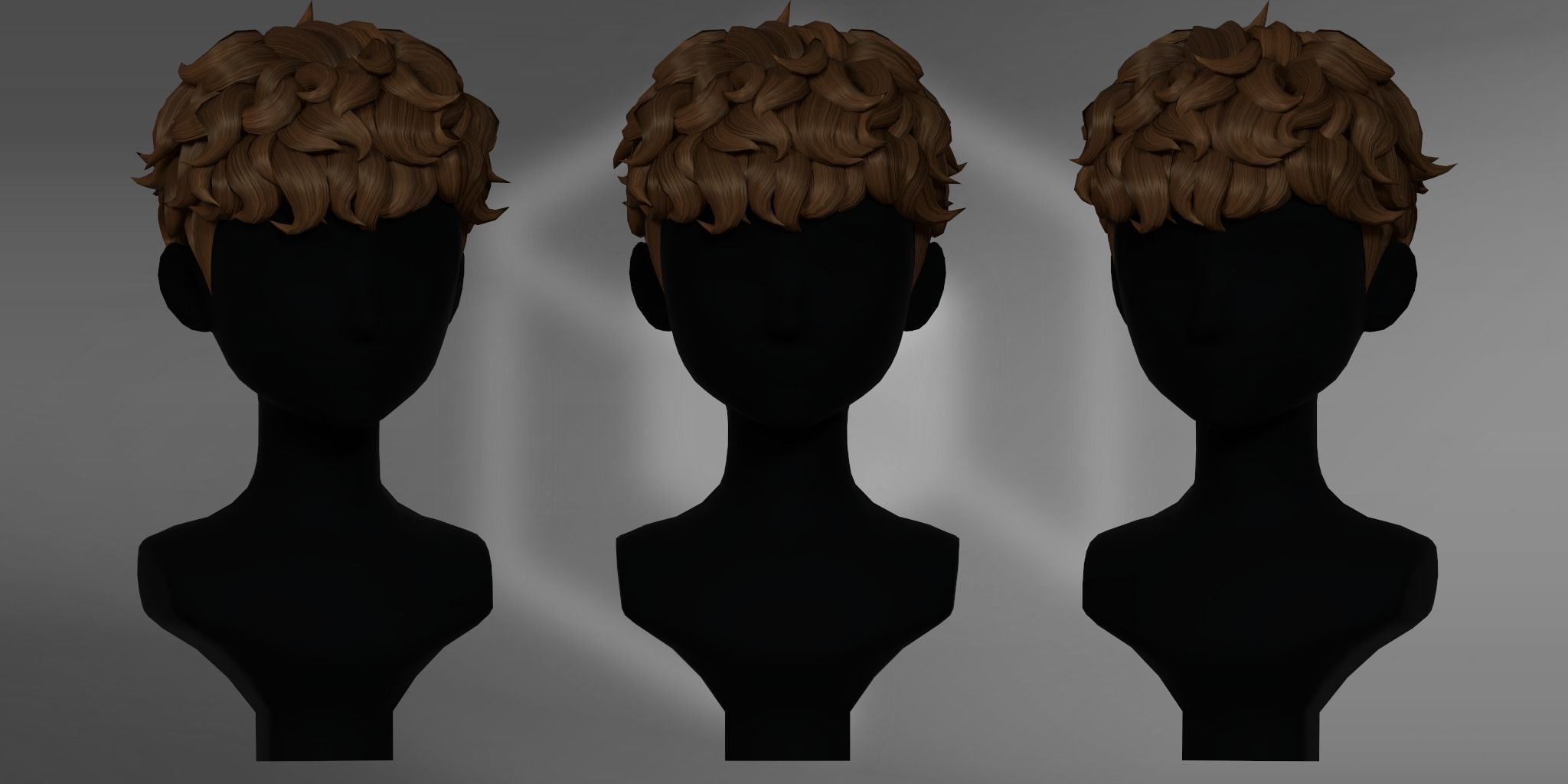 6 Stylized Male Hairstyle v2 3D Model Collection_15