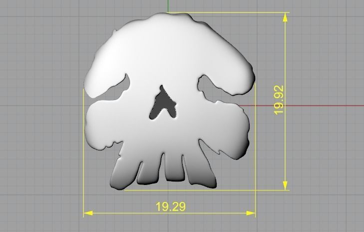 Skull pendant Model 3227 3D print model_7