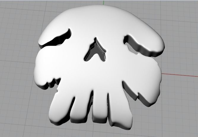 Skull pendant Model 3227 3D print model_2