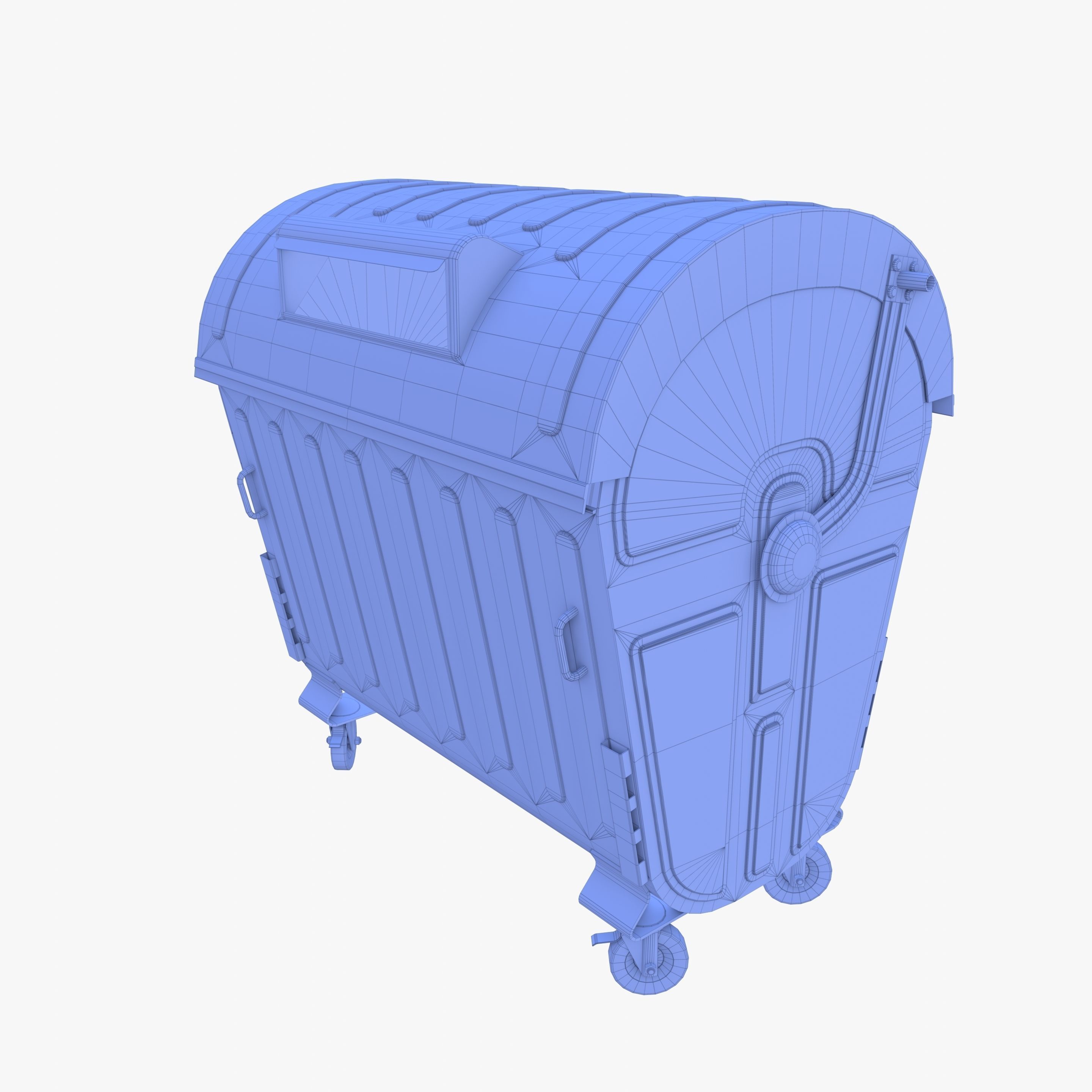 Dumpster v6 weathered Low-poly 3D model_21