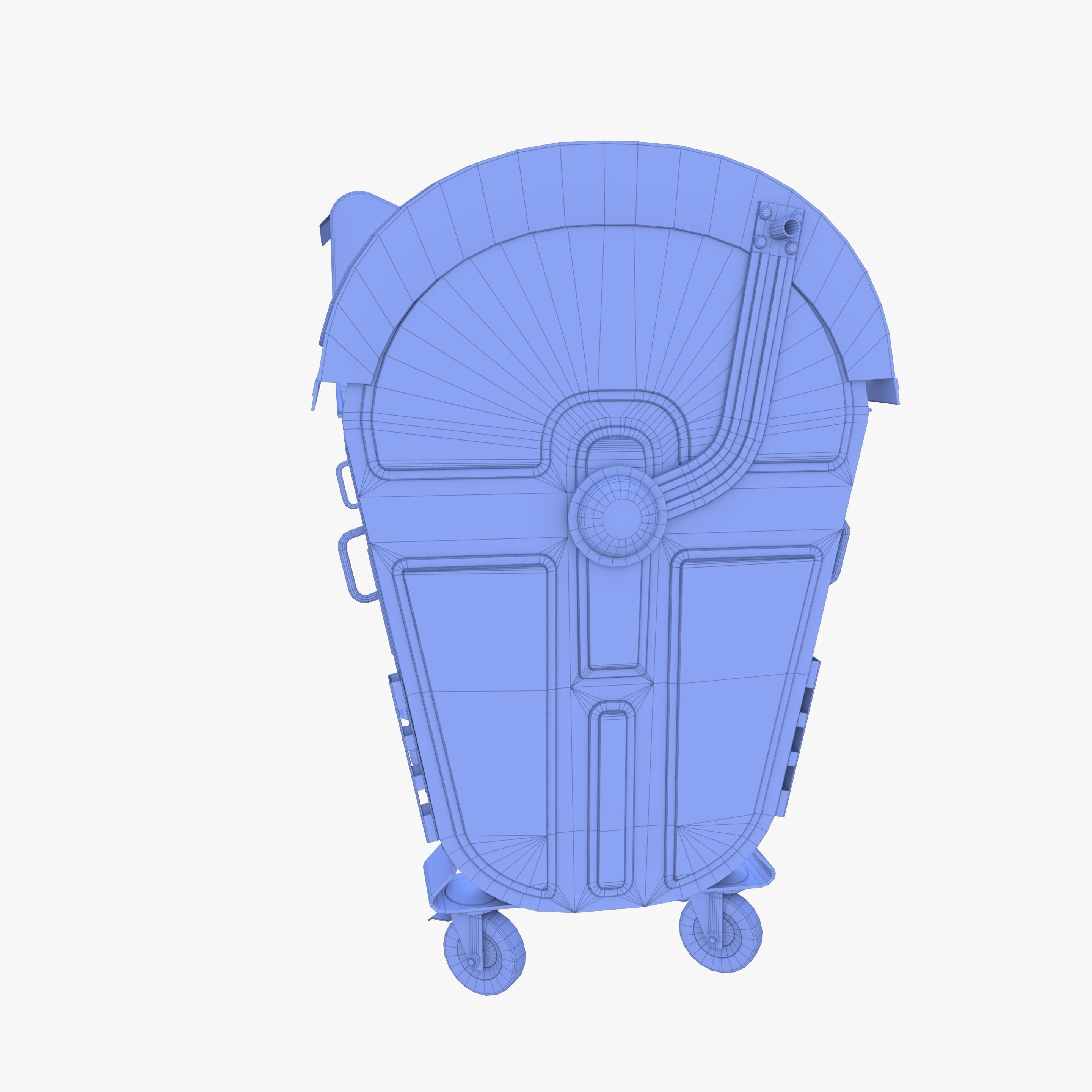 Dumpster v6 weathered Low-poly 3D model_13