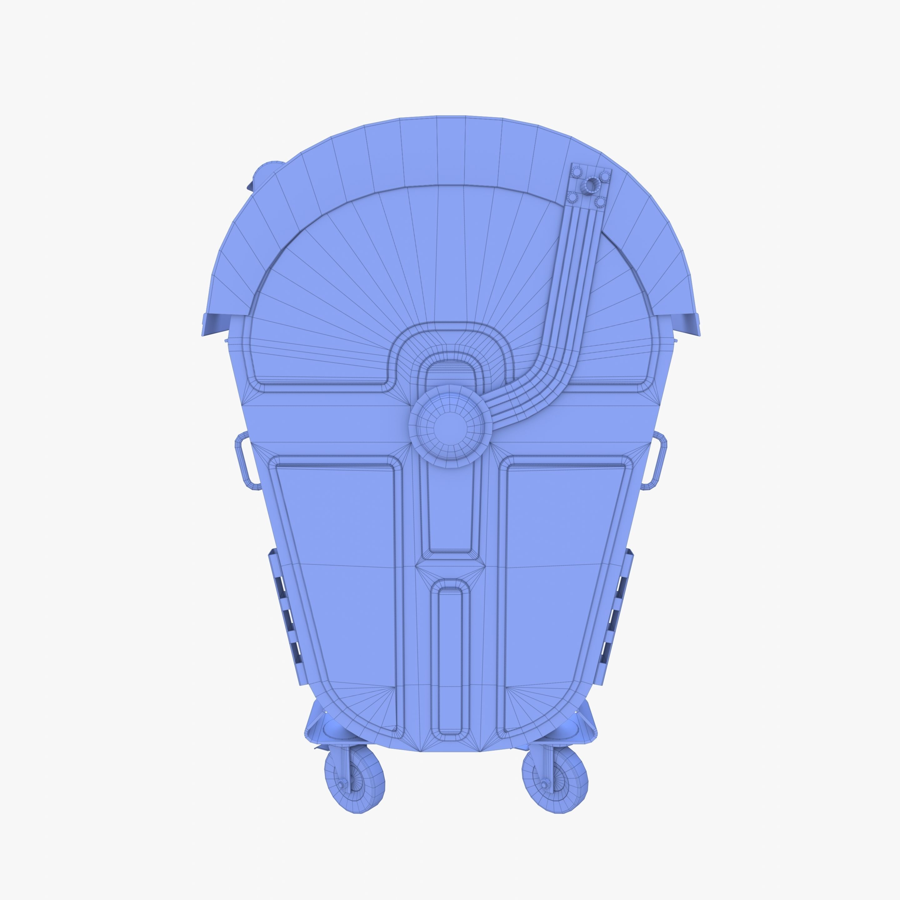 Dumpster v6 weathered Low-poly 3D model_14