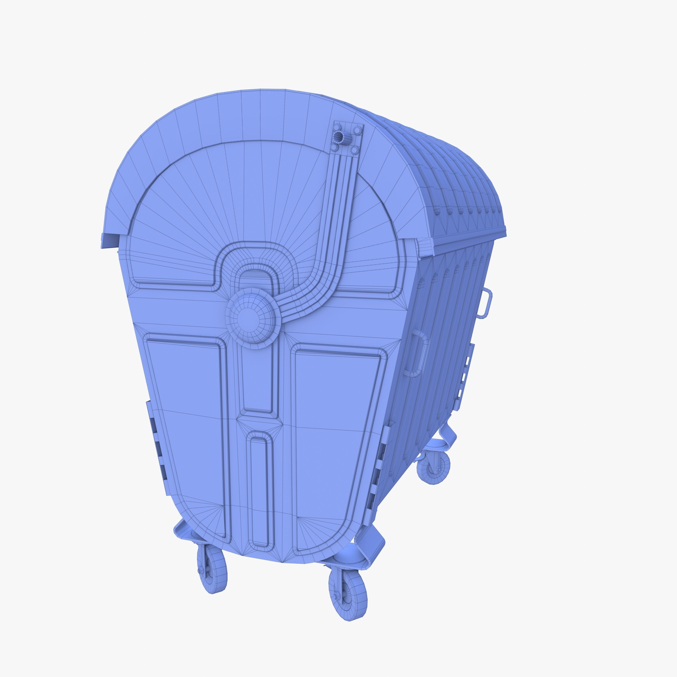 Dumpster v6 weathered Low-poly 3D model_15