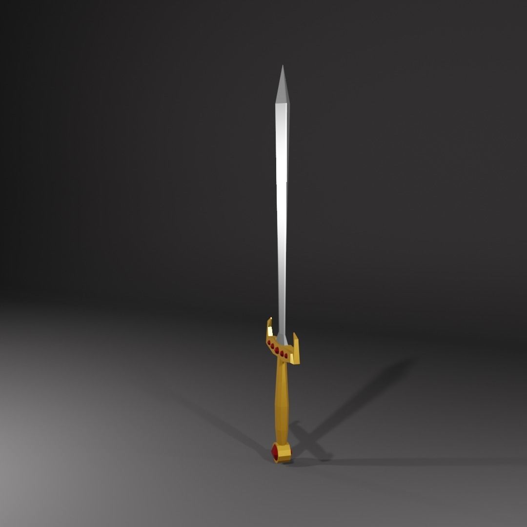 Low Poly Sword Free low-poly 3D model_2