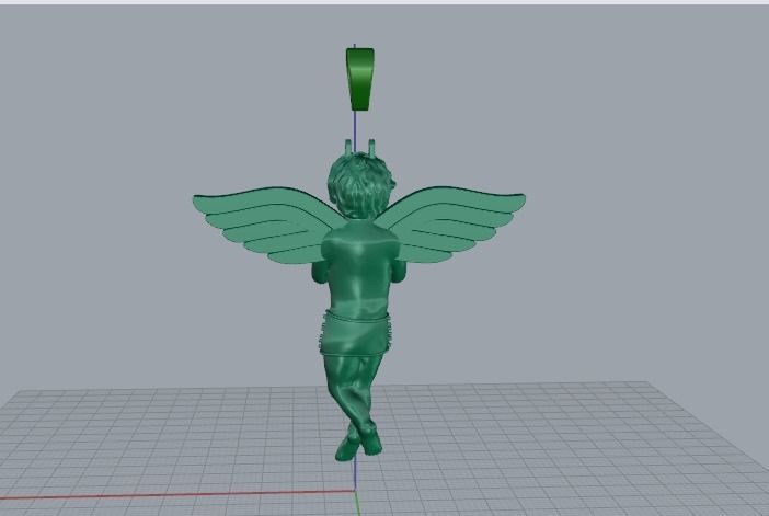 Pendant Angel with wings Model 3208 3D print model_5