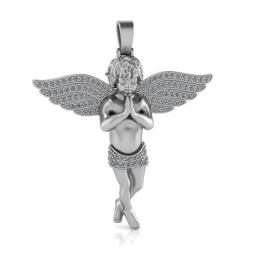 Pendant Angel with wings Model 3208 3D print model_1