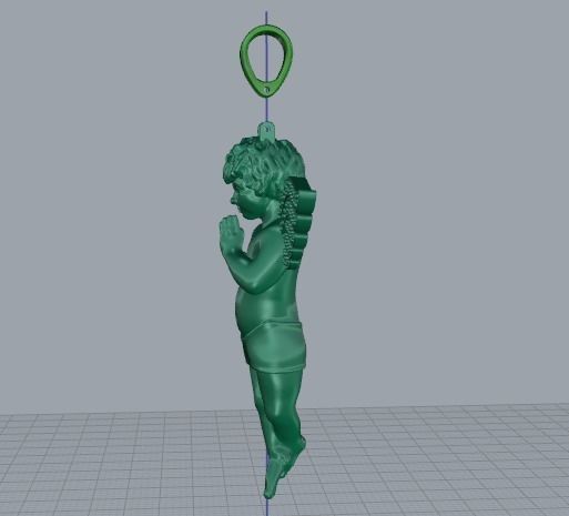 Pendant Angel with wings Model 3205 3D print model_3